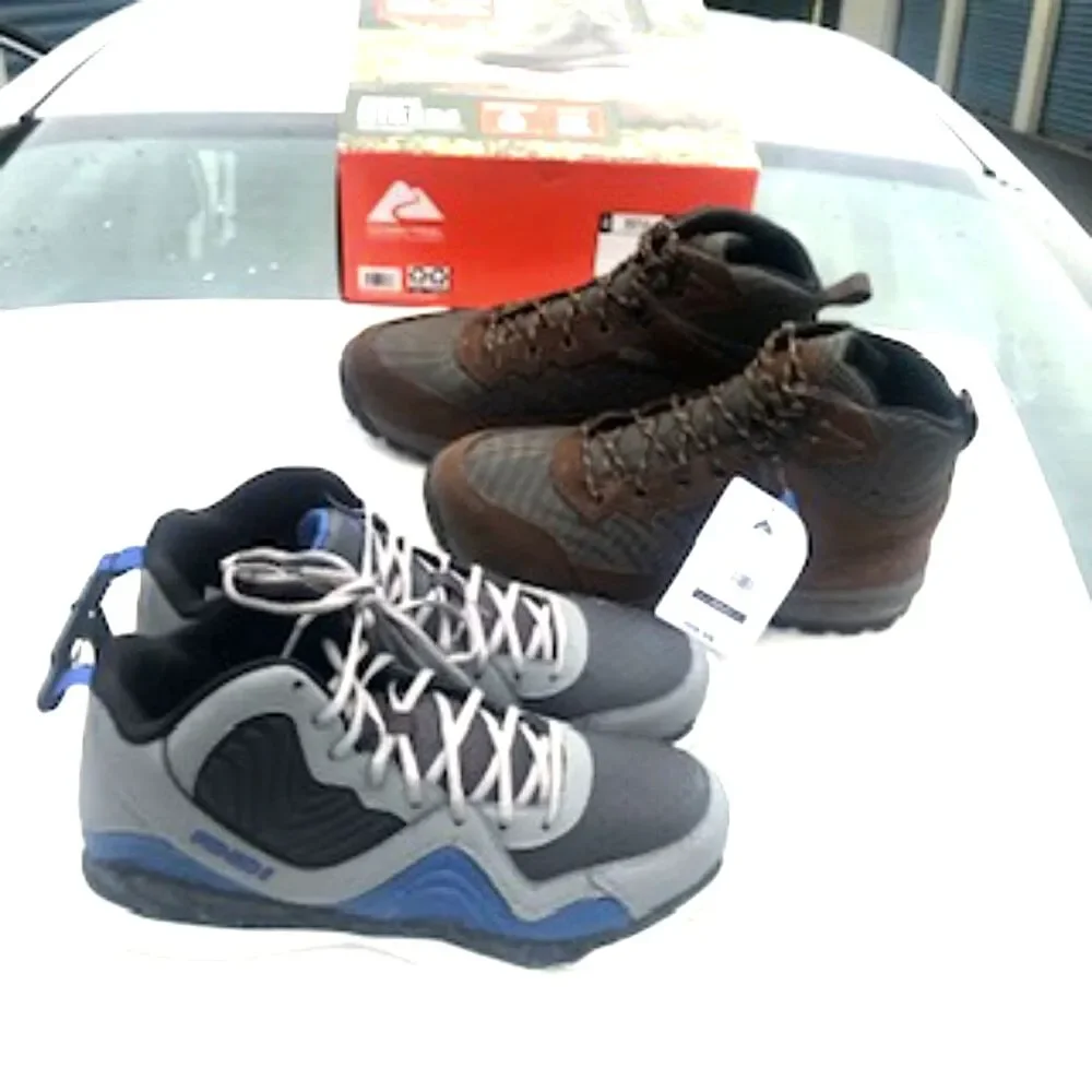 Size: 11.5 & Casual Fashion Sneakers . Size: 11.5 Waterproof Hiking Boots . New